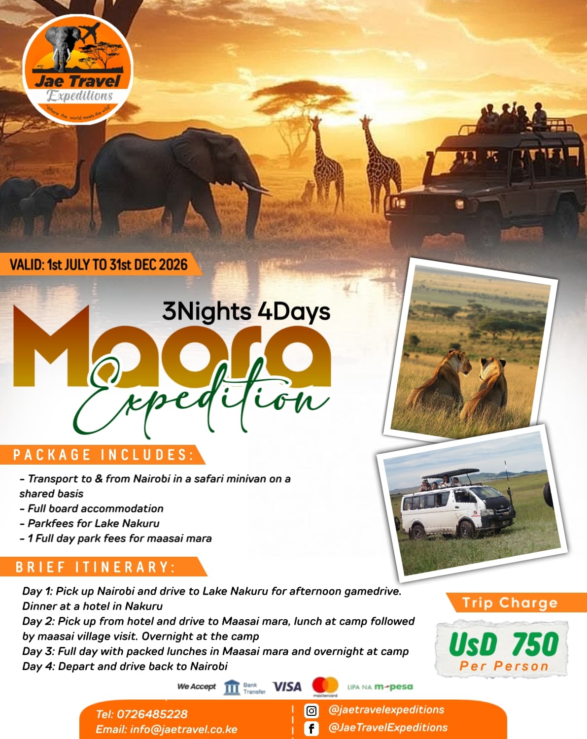 Masai Mara and Lake Nakuru 4-Day Budget Safari - Wildebeest migration and pink flamingos