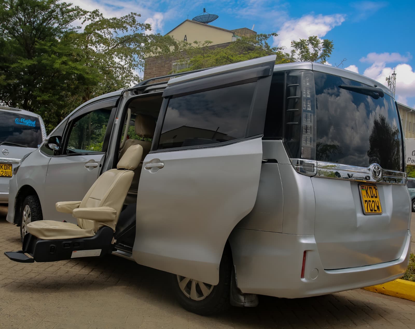 Group enjoying wheelchair accessible safari game drive in Kenya with adapted vehicle